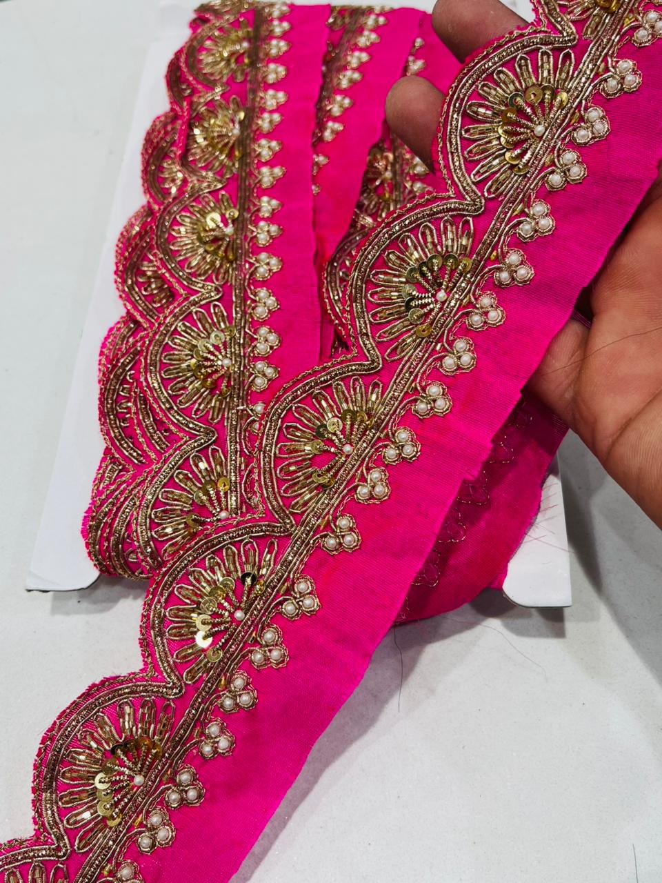 K.R KASAT - Pink Colour Lace